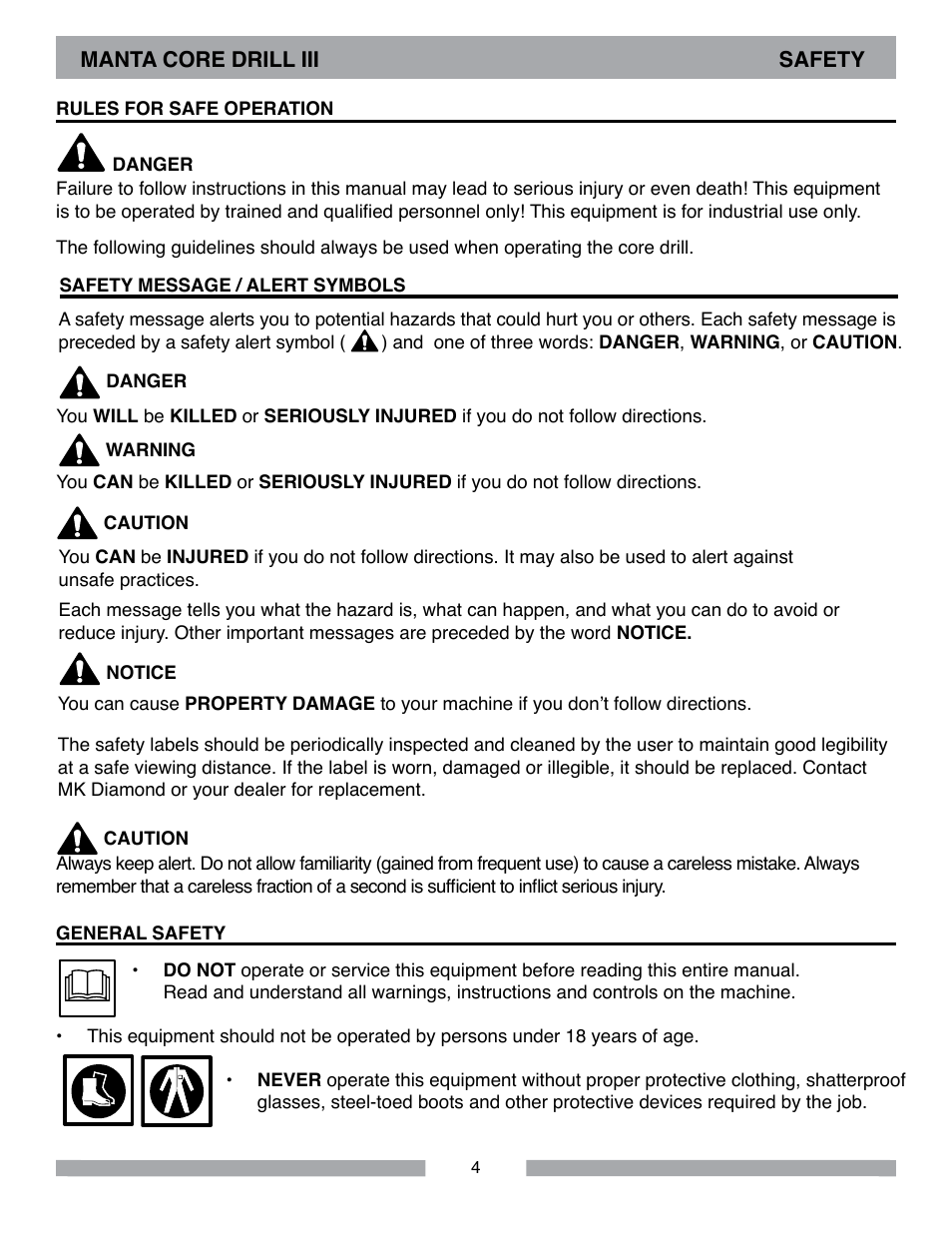 MK Diamond MK-MANTA III User Manual | Page 4 / 32