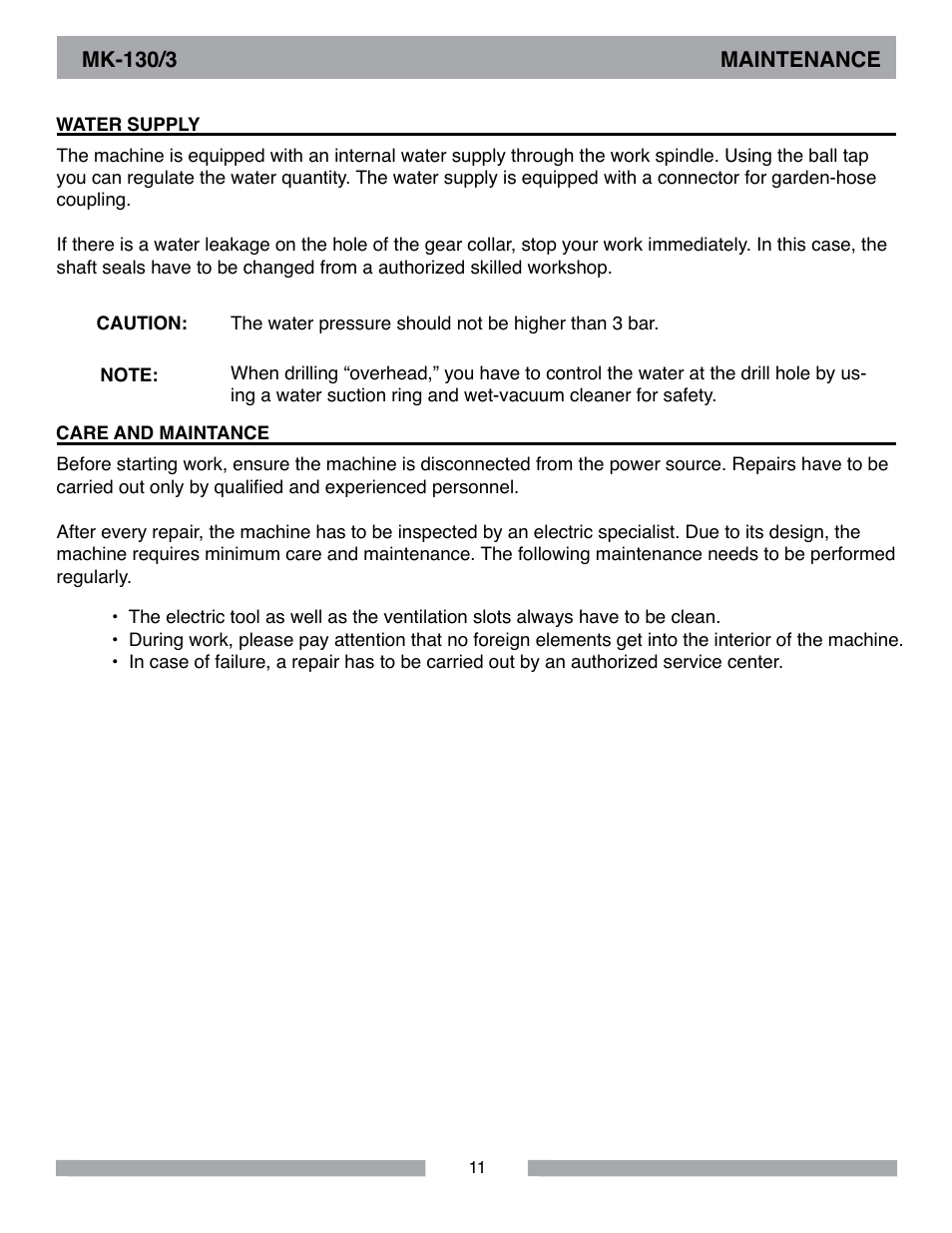 MK Diamond MK-130-3 User Manual | Page 11 / 16