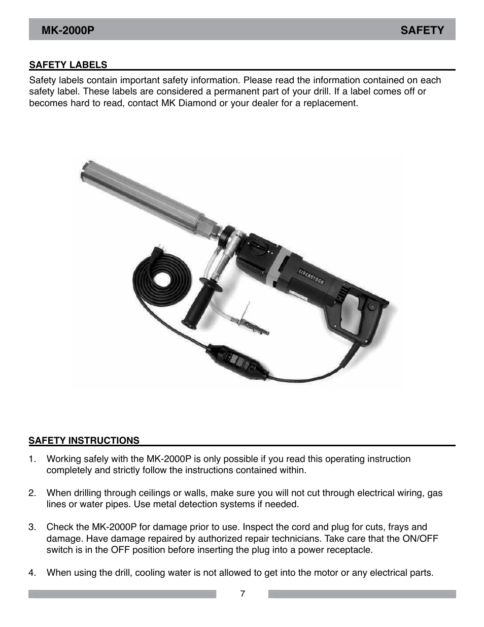 MK Diamond MK-2000P User Manual | Page 7 / 16