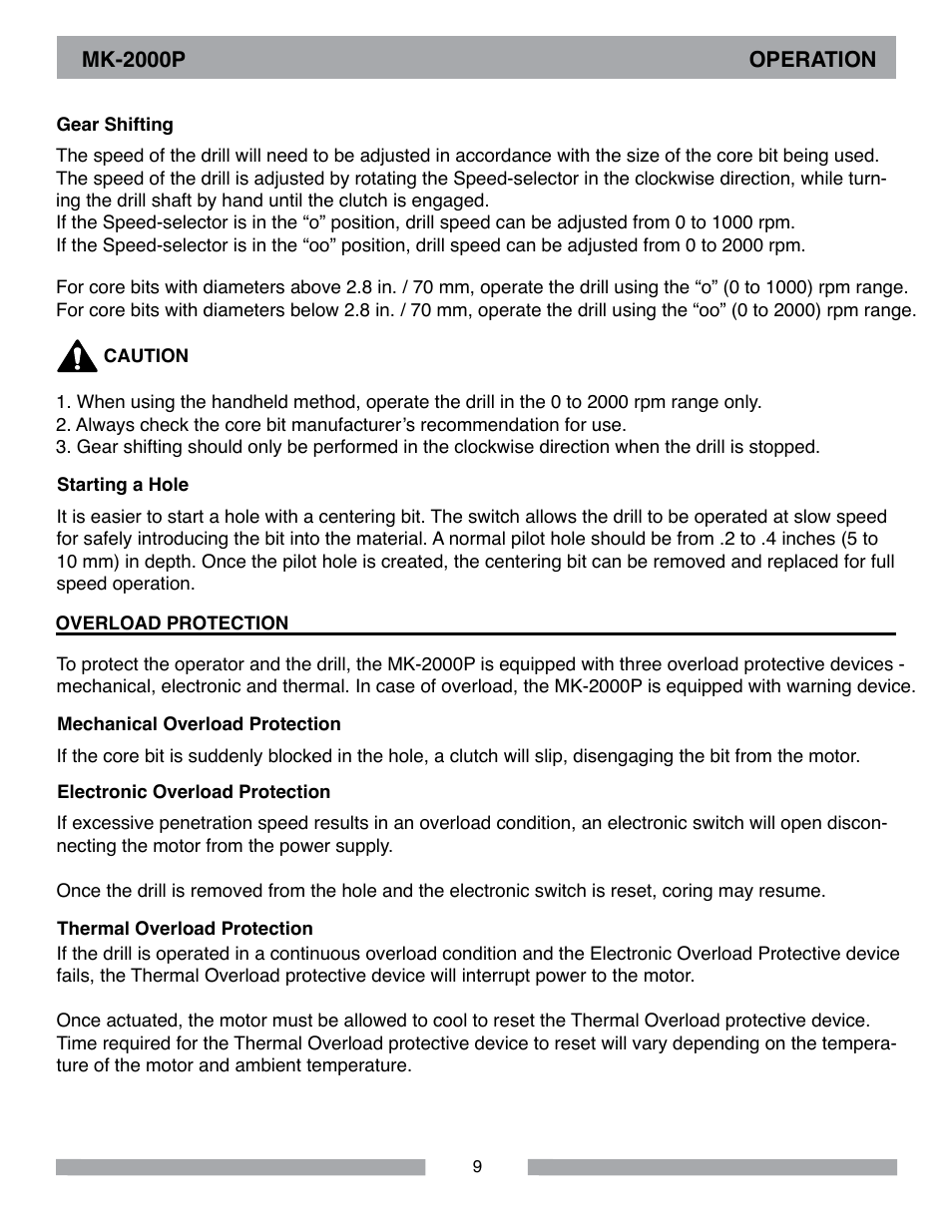 MK Diamond MK-2000P User Manual | Page 9 / 16