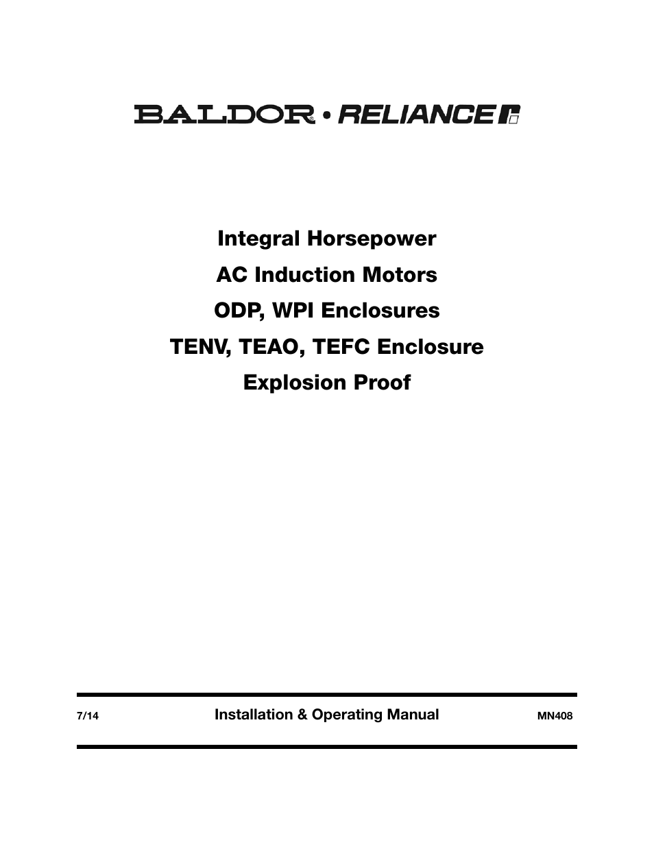 MK Diamond Baldor Motor User Manual | 30 pages