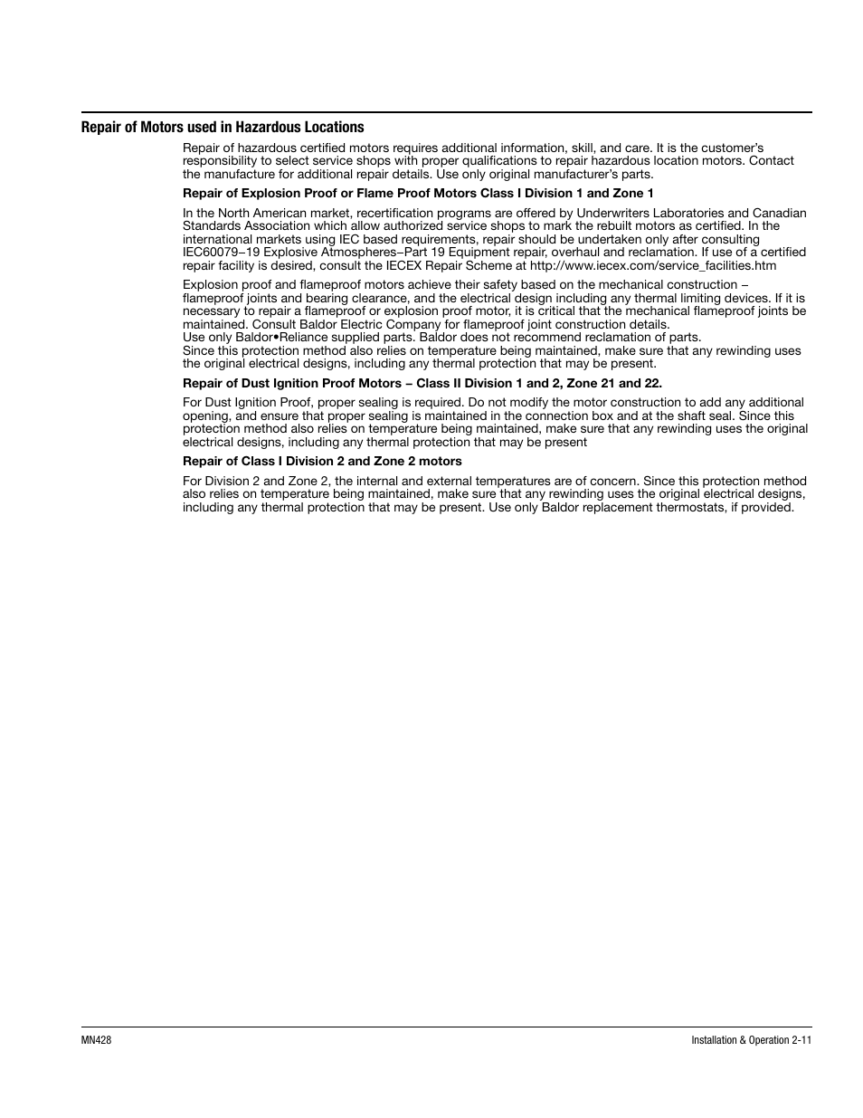 MK Diamond Baldor Motor User Manual | Page 21 / 30