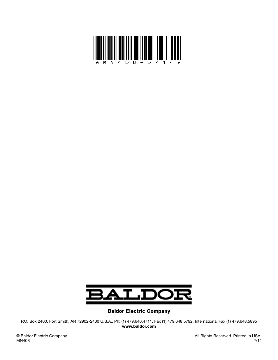 MK Diamond Baldor Motor User Manual | Page 30 / 30