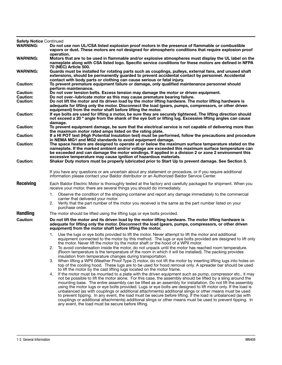 MK Diamond Baldor Motor User Manual | Page 6 / 30