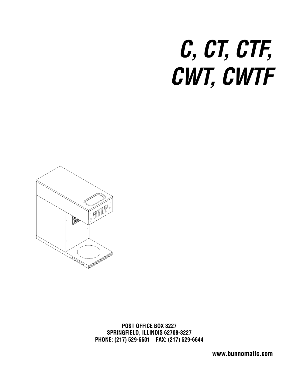 Bunn C User Manual | 32 pages