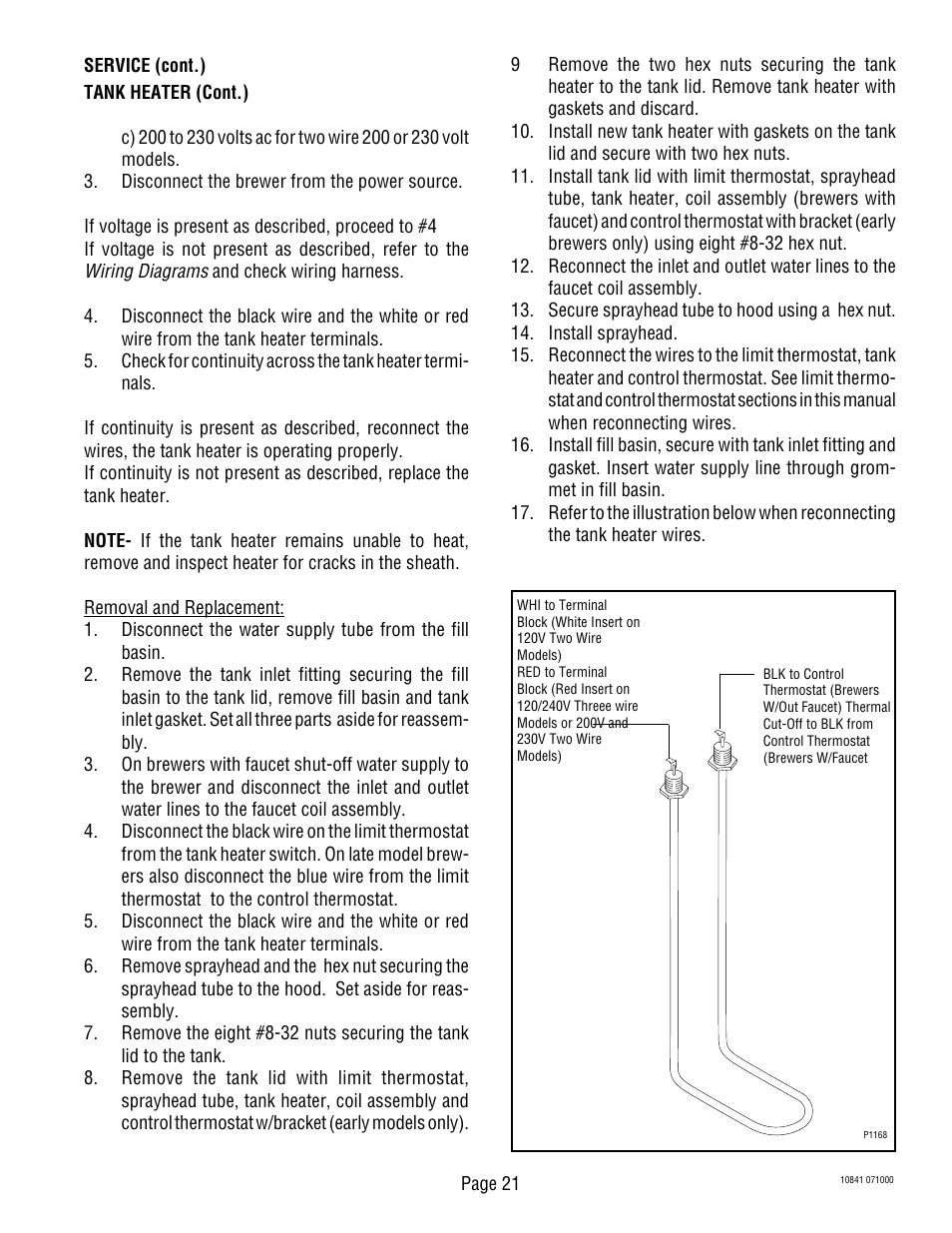 Bunn C User Manual | Page 21 / 32