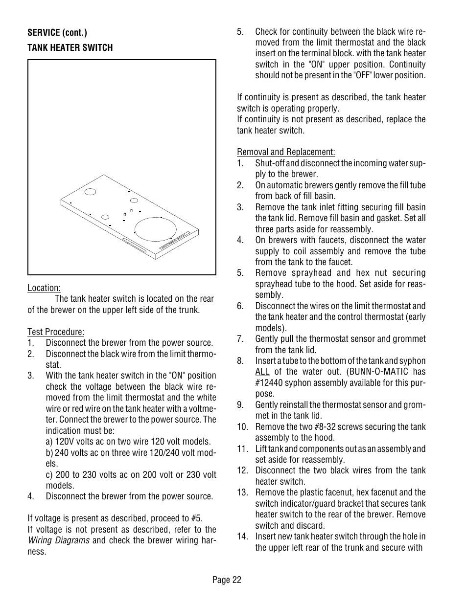 Bunn C User Manual | Page 22 / 32