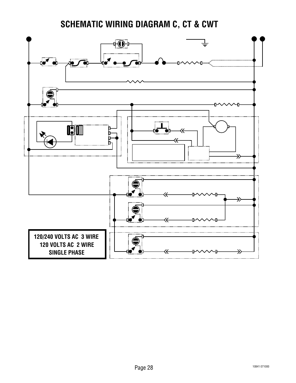 Schematic wiring diagram c, ct & cwt, Page 28 | Bunn C User Manual | Page 28 / 32