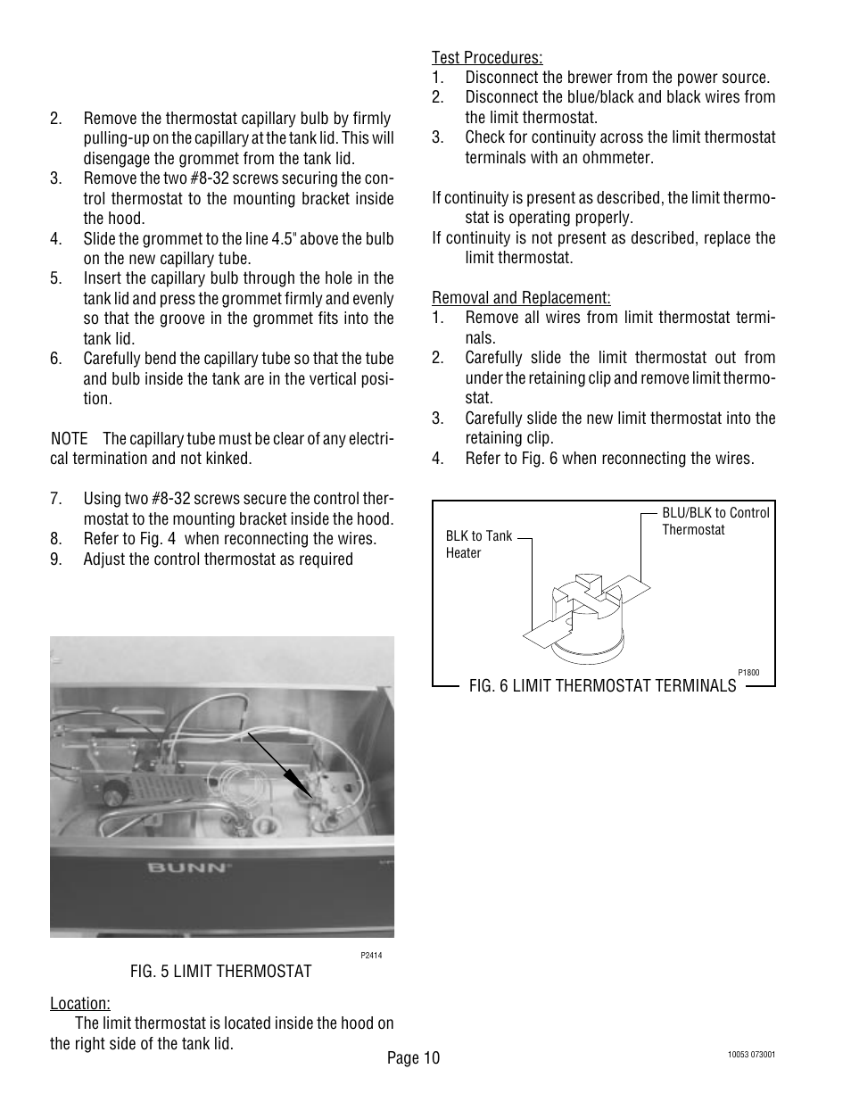 Bunn VPS User Manual | Page 10 / 17