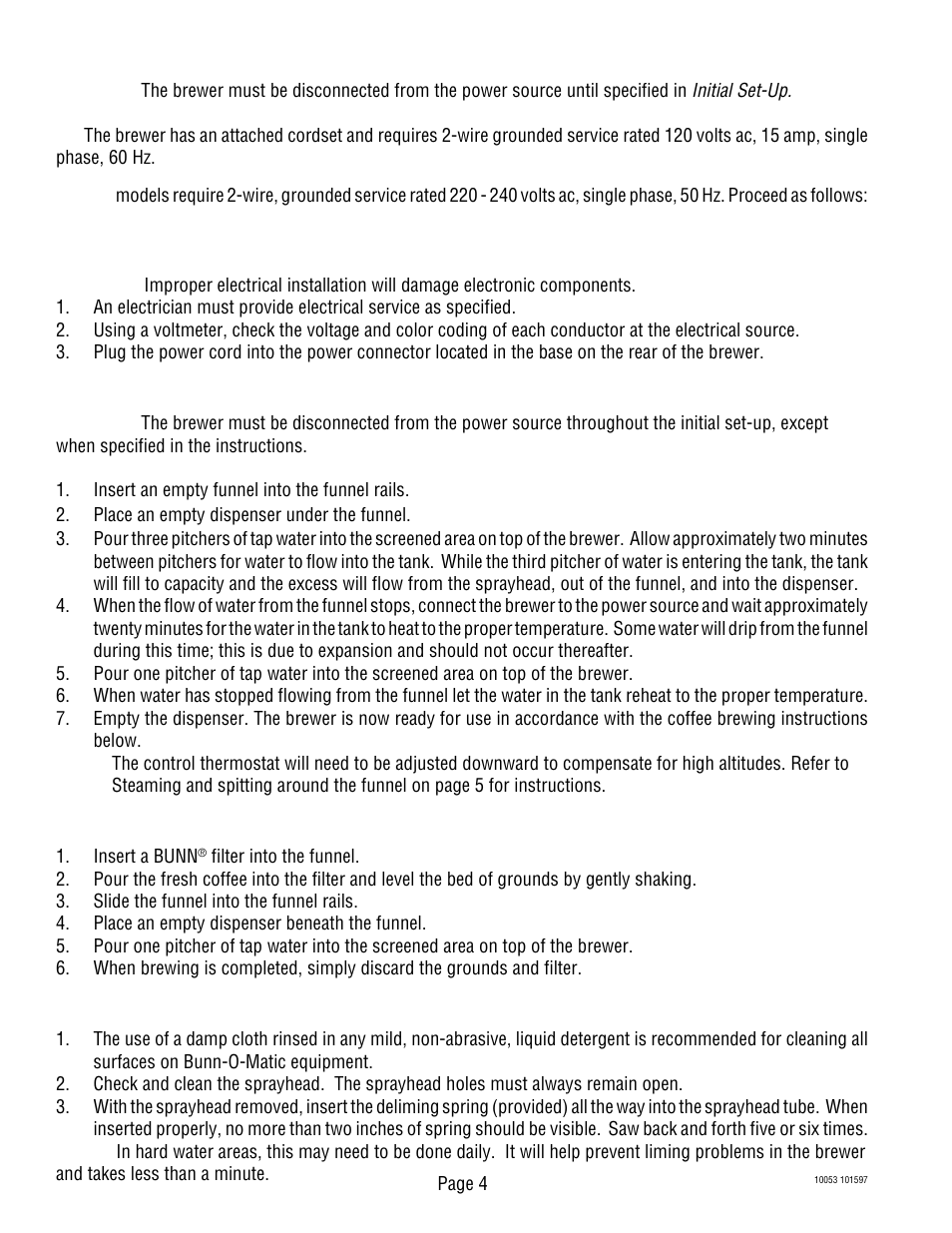Bunn VPS User Manual | Page 4 / 17