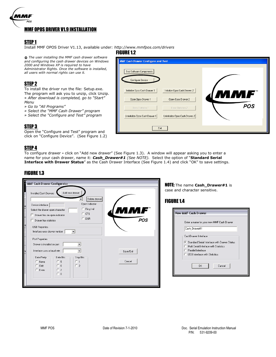 MMF POS USB with Serial Emulation Interface Kit User Manual | Page 3 / 4