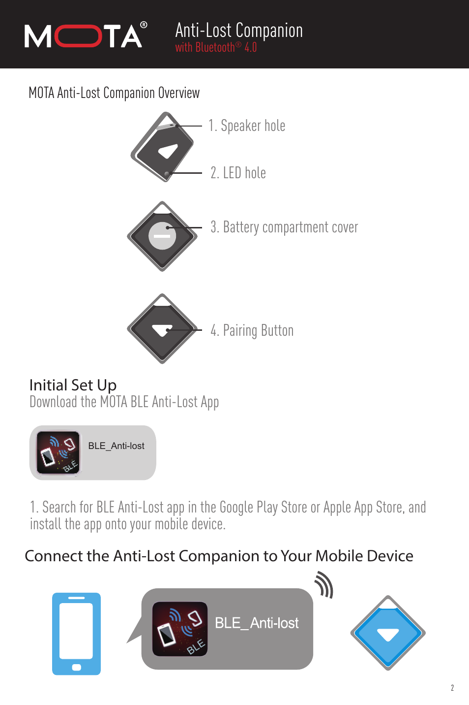 Anti-lost companion | MOTA Anti-Lost Companion User Manual | Page 4 / 11