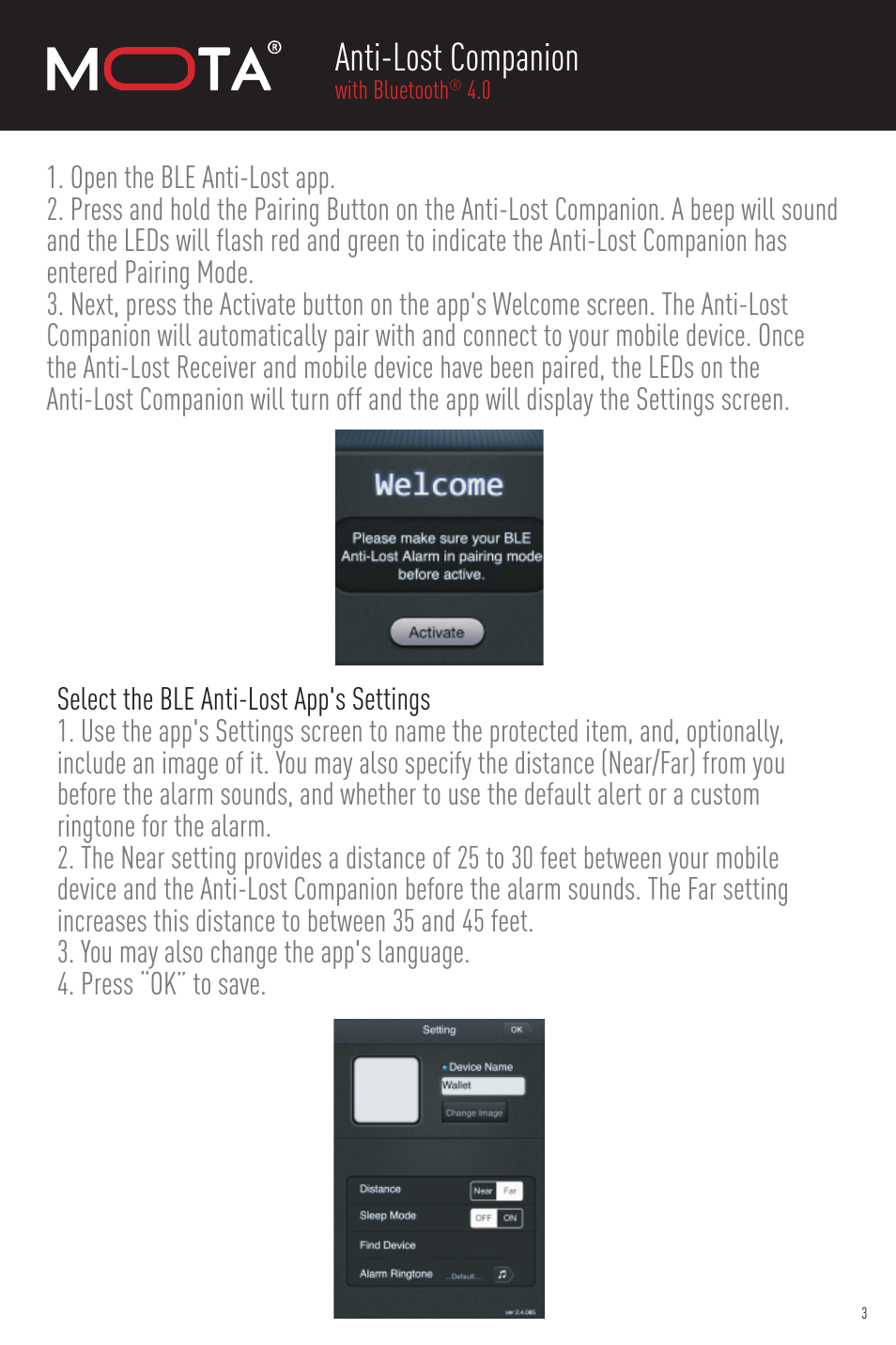 Anti-lost companion | MOTA Anti-Lost Companion User Manual | Page 5 / 11