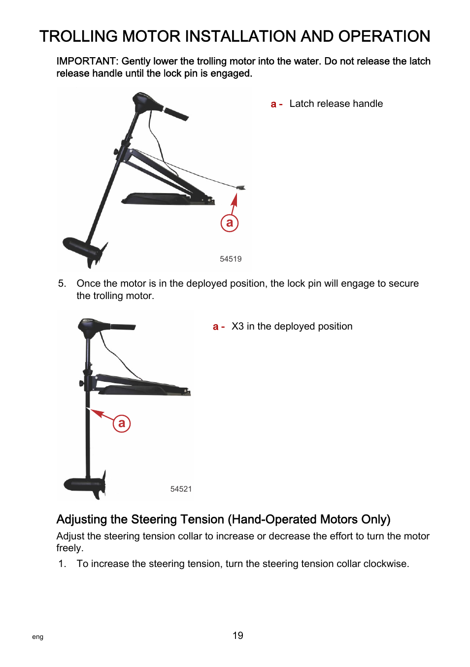 Trolling motor installation and operation | MotorGuide X3-40 User Manual | Page 23 / 36