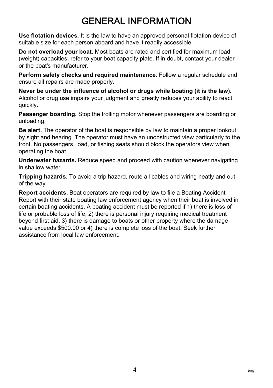 General information | MotorGuide X3-40 User Manual | Page 8 / 36