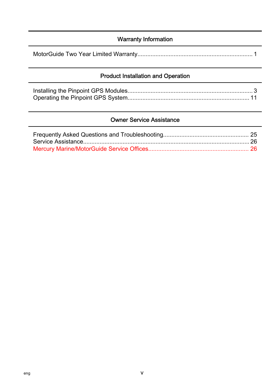 MotorGuide Pinpoint GPS User Manual | Page 5 / 33