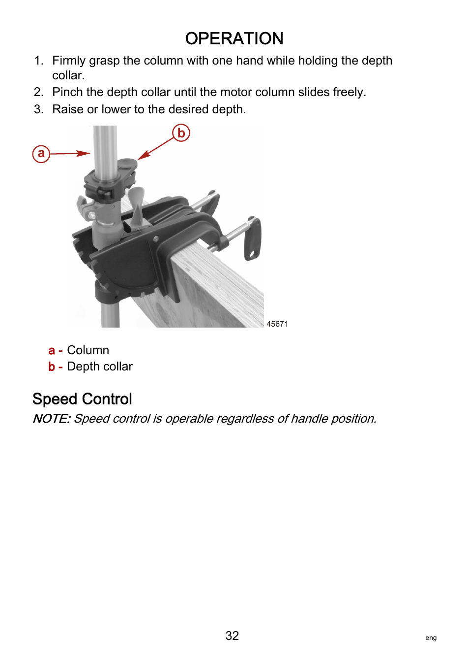 Speed control, Operation | MotorGuide VariMAX User Manual | Page 36 / 53