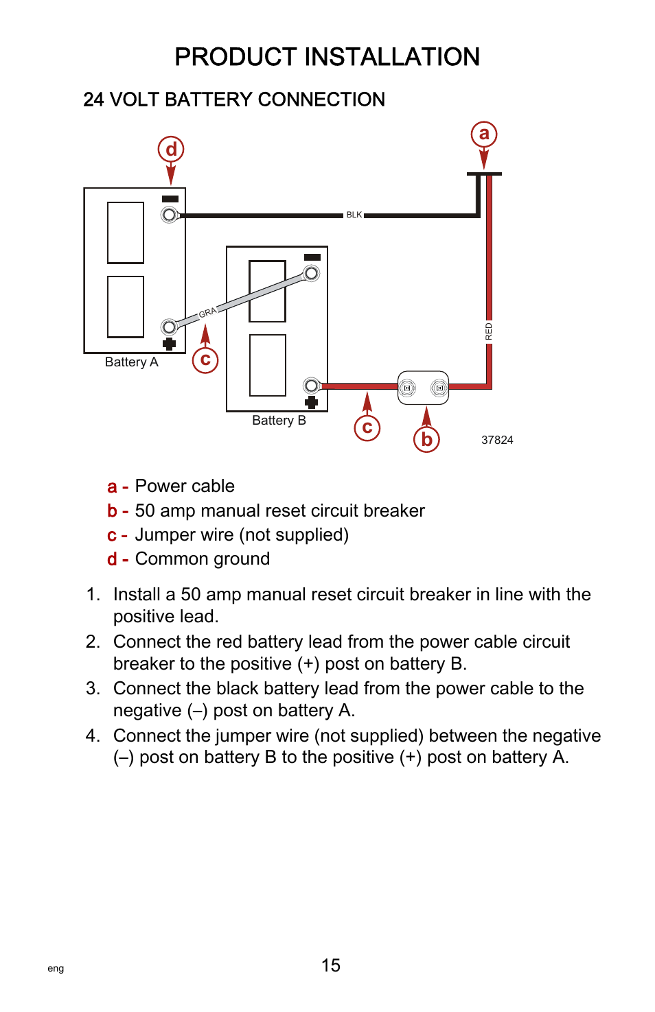 Product installation, Ab c d | MotorGuide Tour Series User Manual | Page 19 / 37