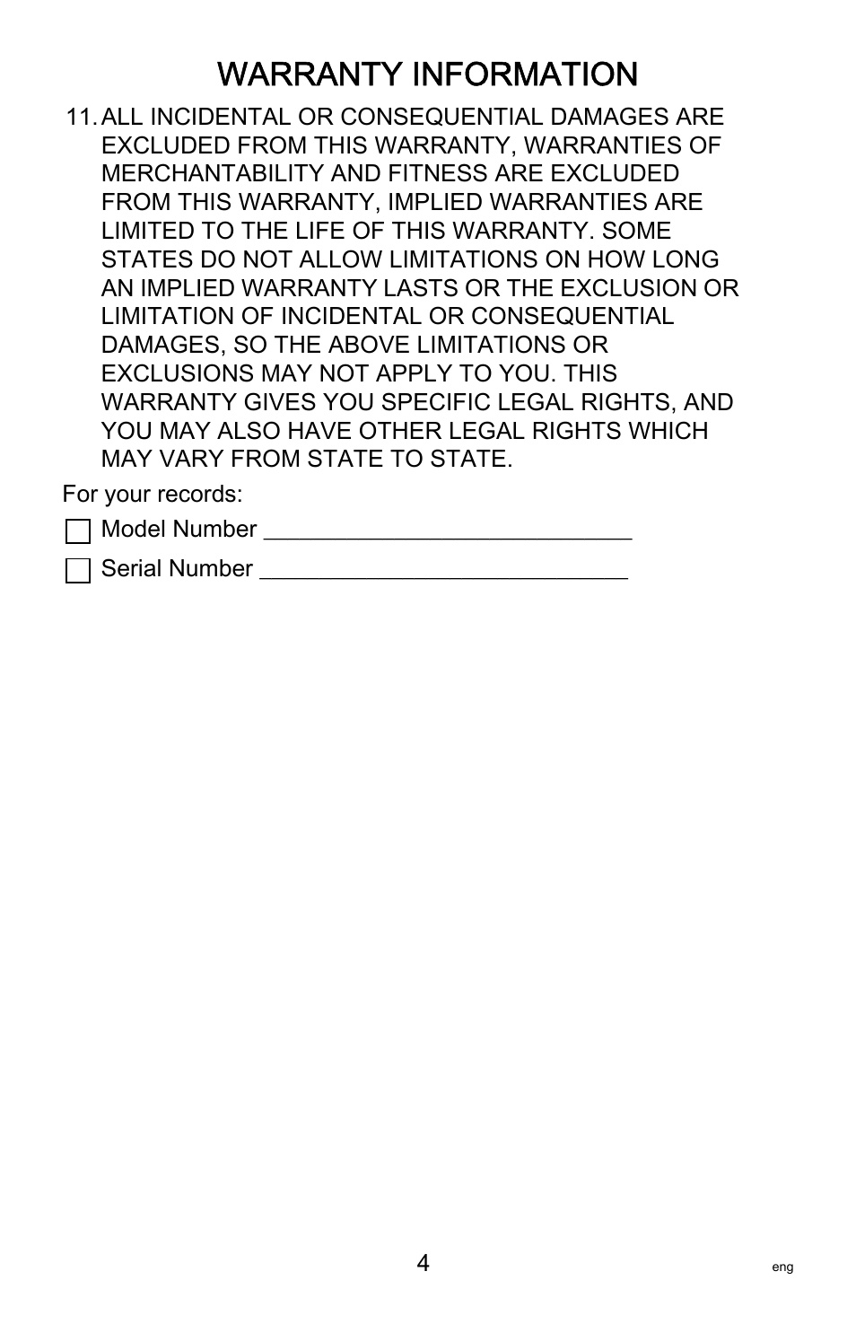 Warranty information | MotorGuide Tour Series User Manual | Page 8 / 37