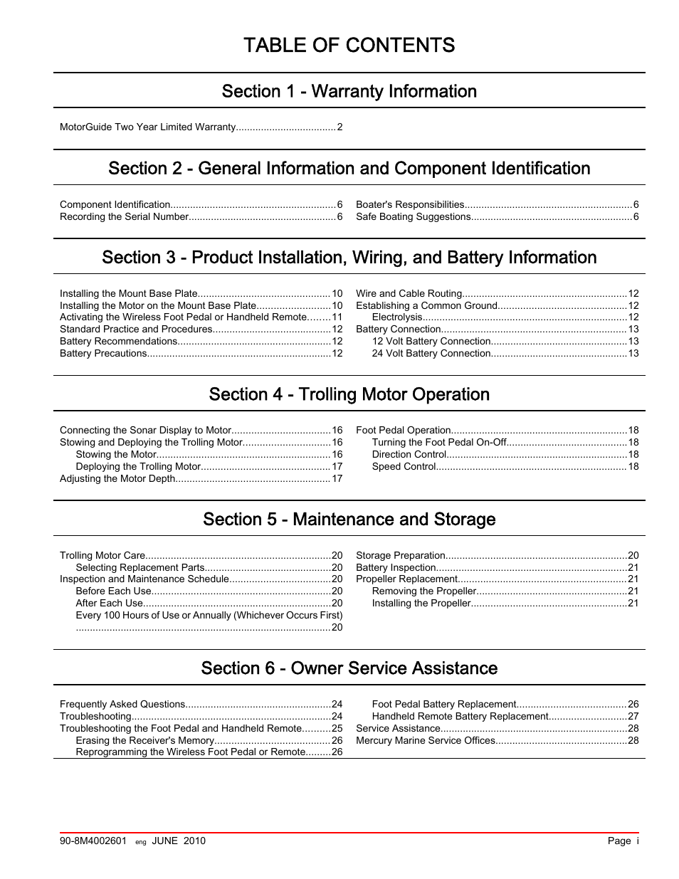 MotorGuide Wireless User Manual | Page 3 / 32