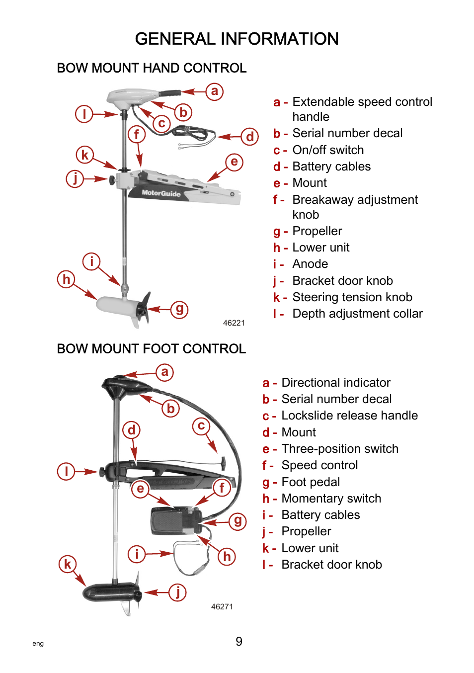 General information | MotorGuide Saltwater User Manual | Page 13 / 41