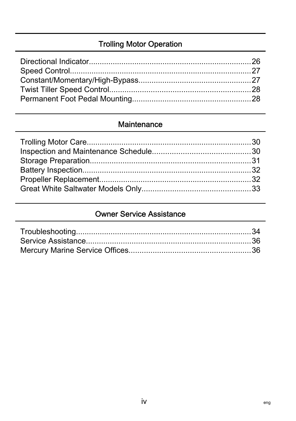 MotorGuide Saltwater User Manual | Page 4 / 41