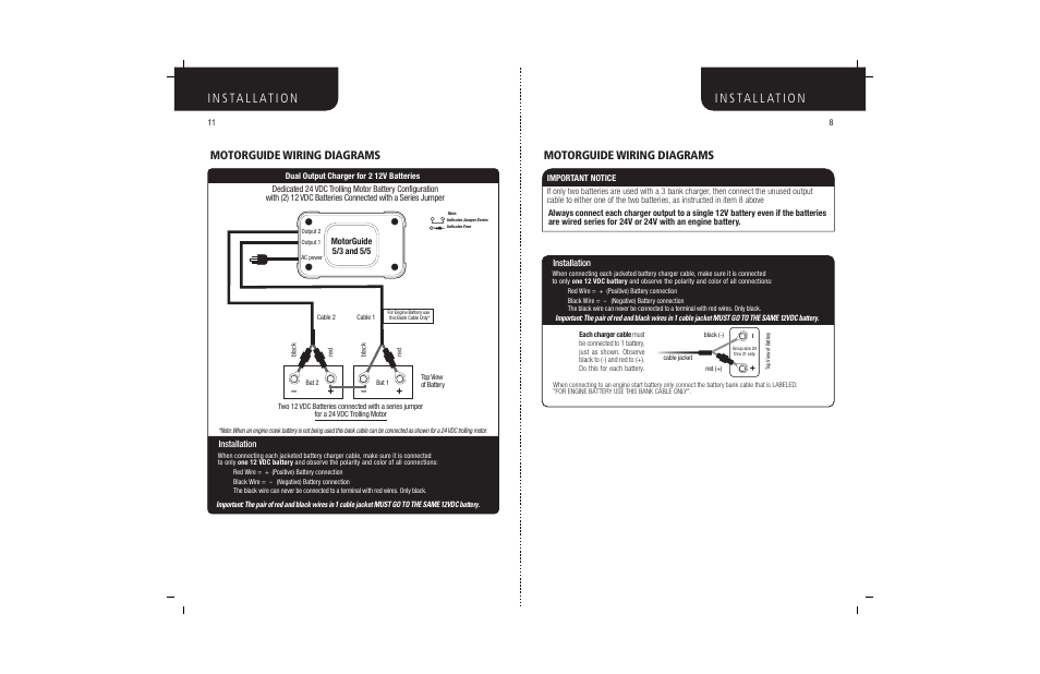 Motorguide wiring diagrams | MotorGuide BATTERY CHARGERS User Manual | Page 10 / 11