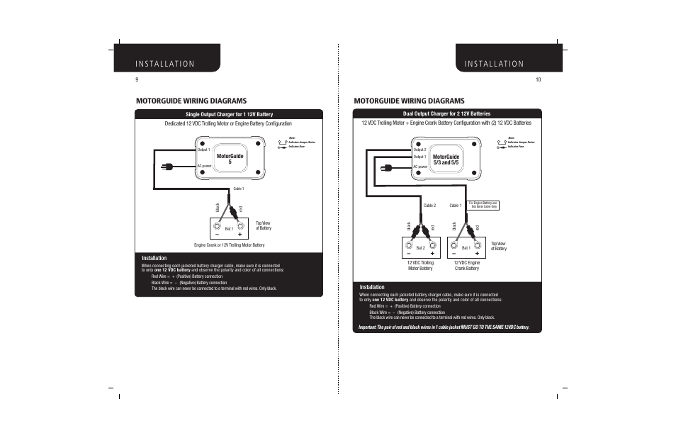 Motorguide wiring diagrams | MotorGuide BATTERY CHARGERS User Manual | Page 11 / 11