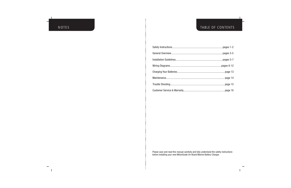 MotorGuide BATTERY CHARGERS User Manual | Page 2 / 11