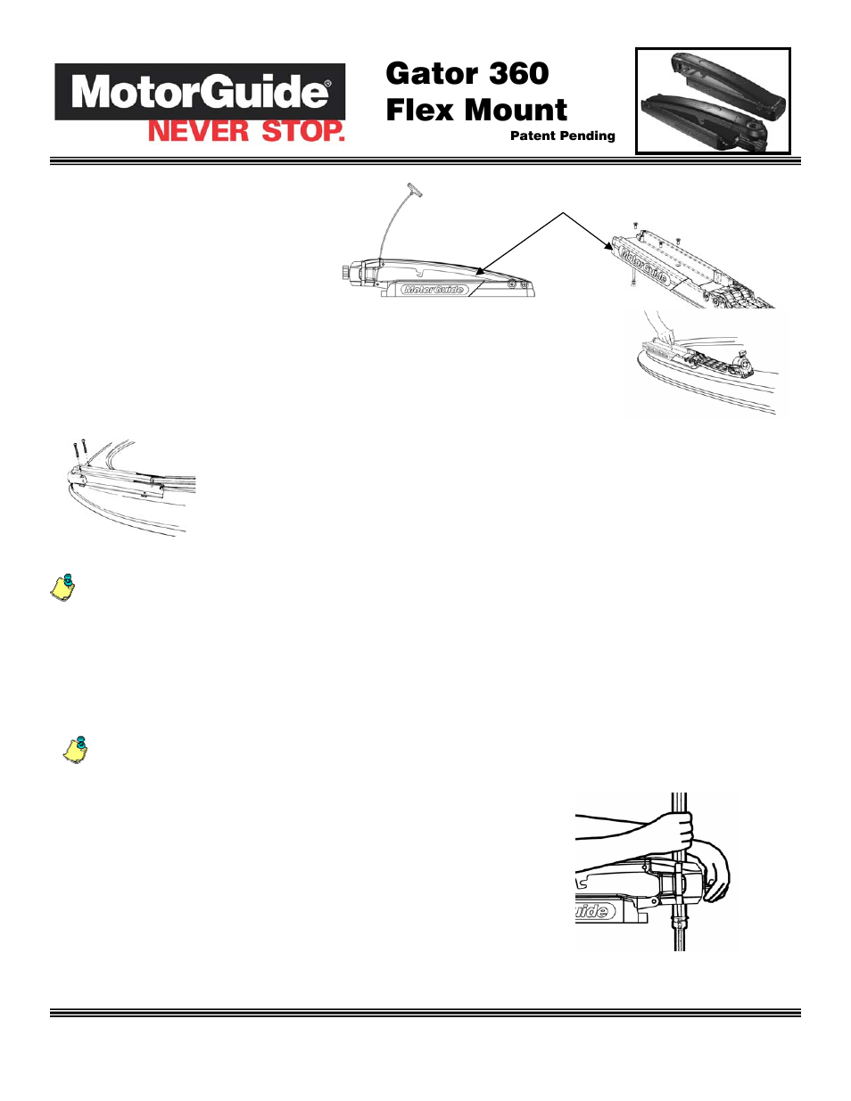 MotorGuide Gator 360 Flex Mount User Manual | 2 pages
