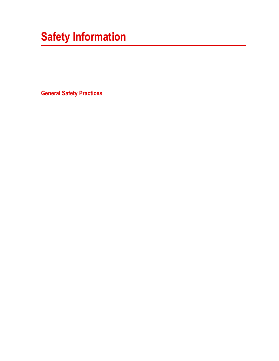 Safety information, General safety practices, Safety information 17 | General safety practices 17 | MTS Series 249G2 Swivels User Manual | Page 17 / 34