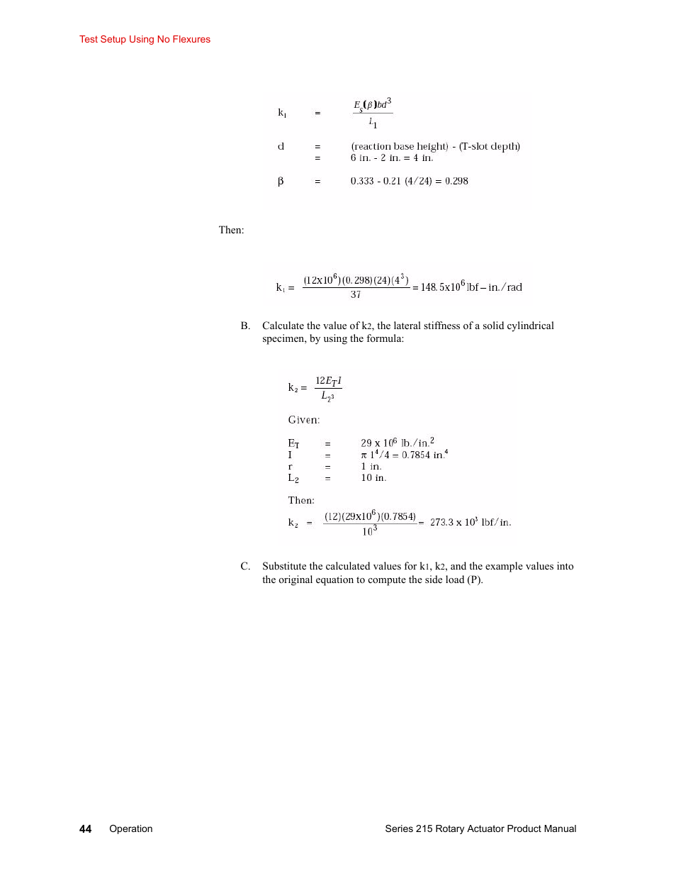 MTS Series 215 Rotary Actuator User Manual | Page 44 / 68