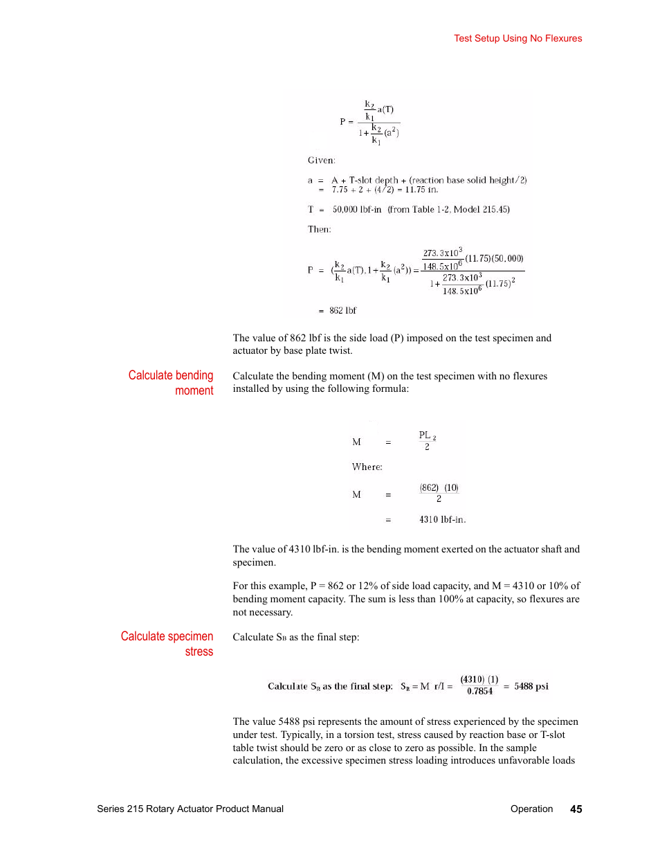MTS Series 215 Rotary Actuator User Manual | Page 45 / 68