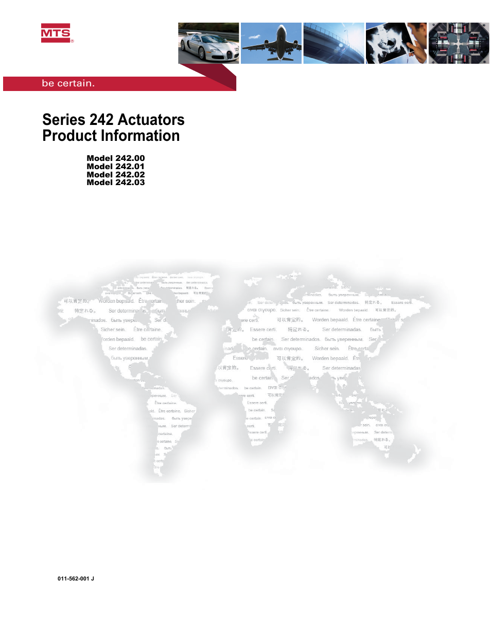 MTS Series 242 Actuators User Manual | 40 pages