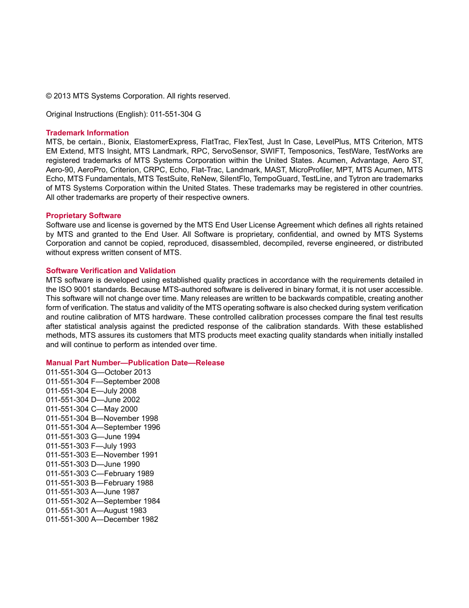 MTS Series 244 Actuators User Manual | Page 2 / 68