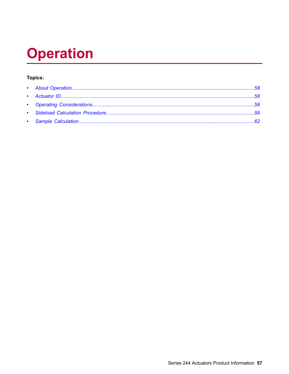 Operation | MTS Series 244 Actuators User Manual | Page 57 / 68