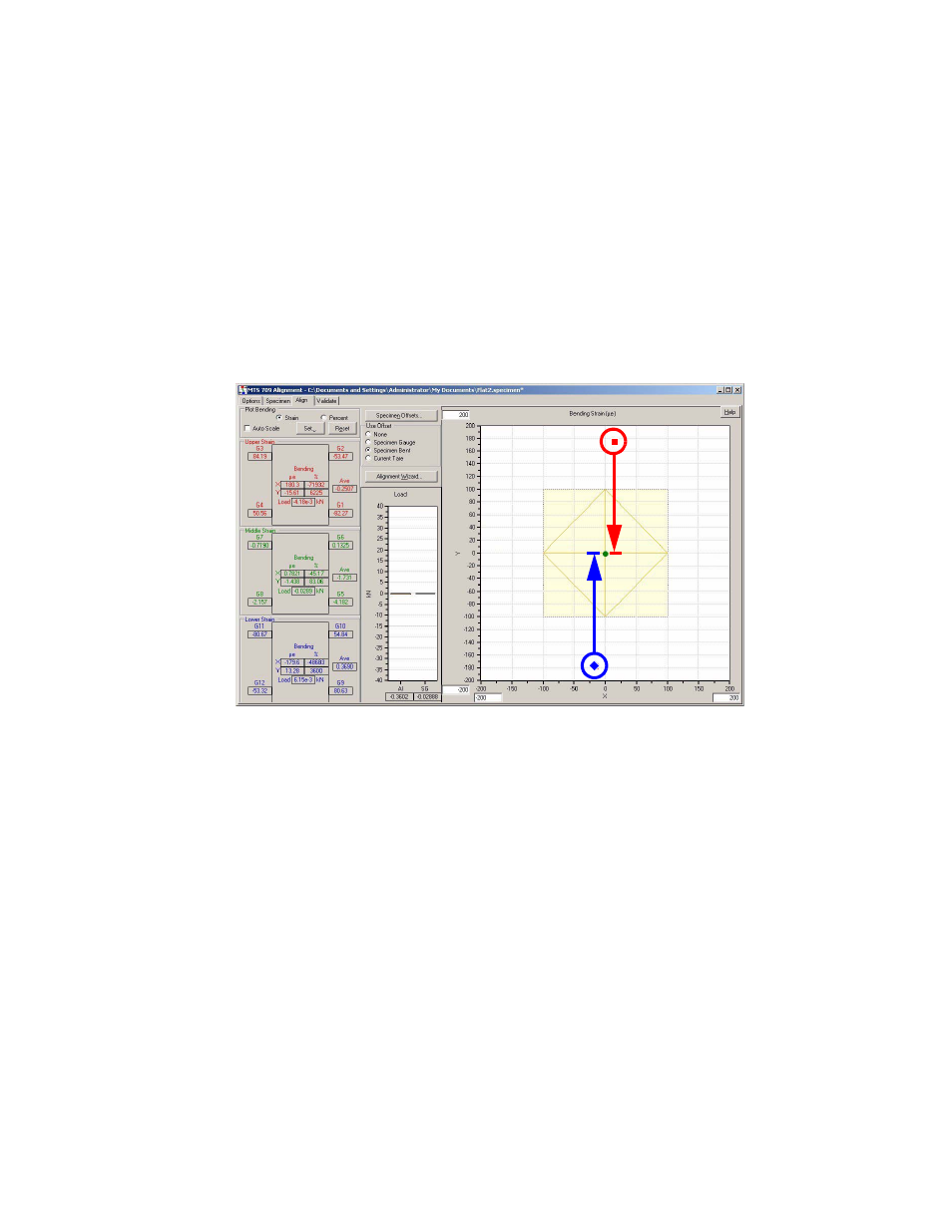 If the upper gauge y coordinate is positive, If the upper gauge y coordinate is positive 113 | MTS 709 Alignment System User Manual | Page 113 / 158