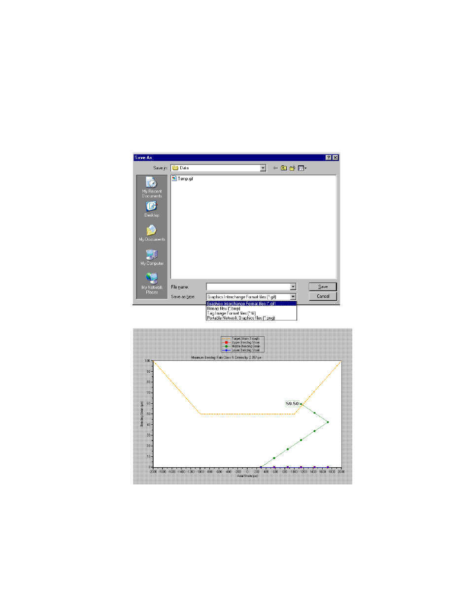 Save graph as | MTS 709 Alignment System User Manual | Page 125 / 158