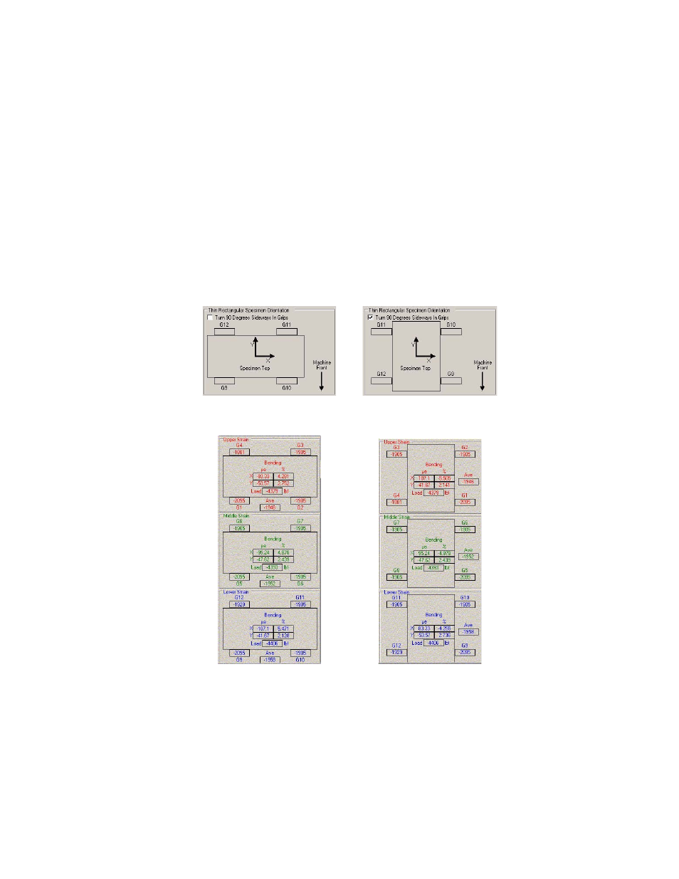Thin rectangular specimen orientation | MTS 709 Alignment System User Manual | Page 67 / 158