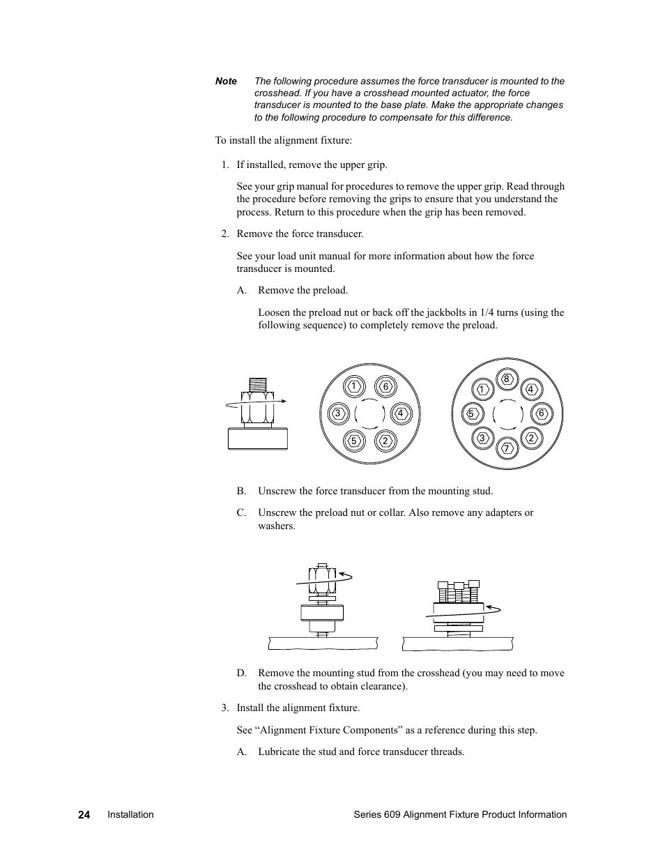 MTS Series 609 Alignment Fixture User Manual | Page 24 / 70
