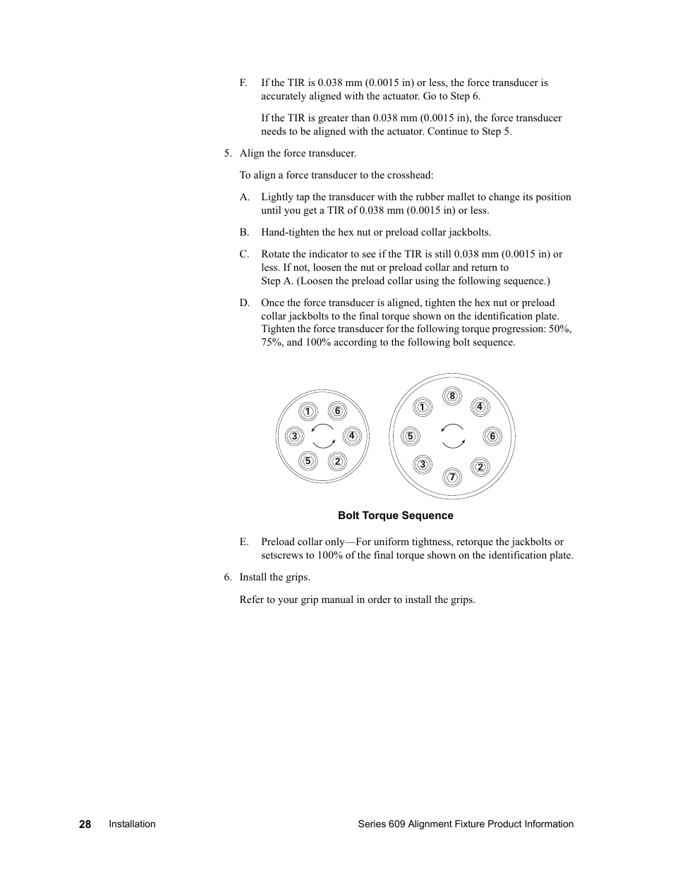 MTS Series 609 Alignment Fixture User Manual | Page 28 / 70