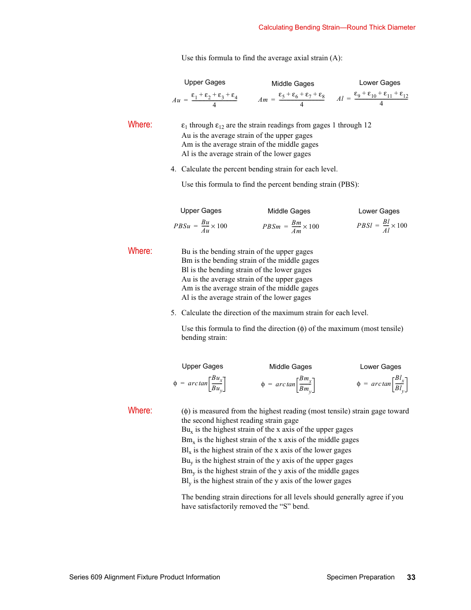 Where | MTS Series 609 Alignment Fixture User Manual | Page 33 / 70