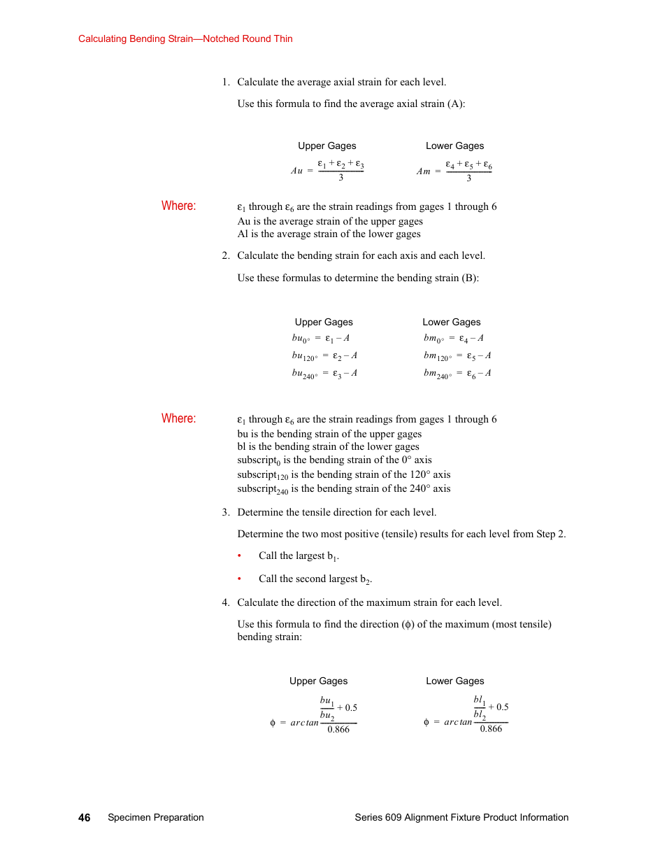 Where | MTS Series 609 Alignment Fixture User Manual | Page 46 / 70