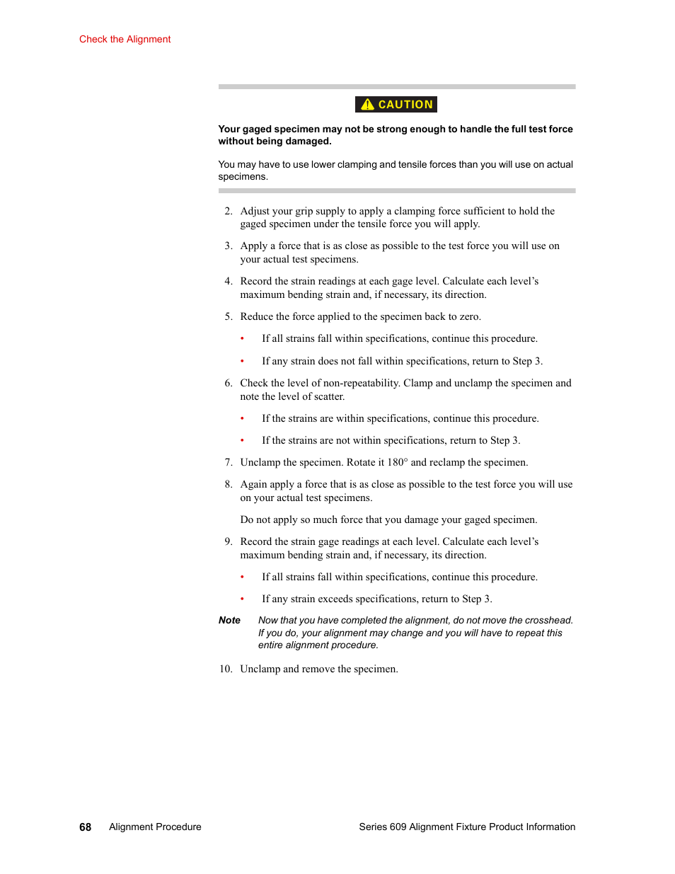 MTS Series 609 Alignment Fixture User Manual | Page 68 / 70