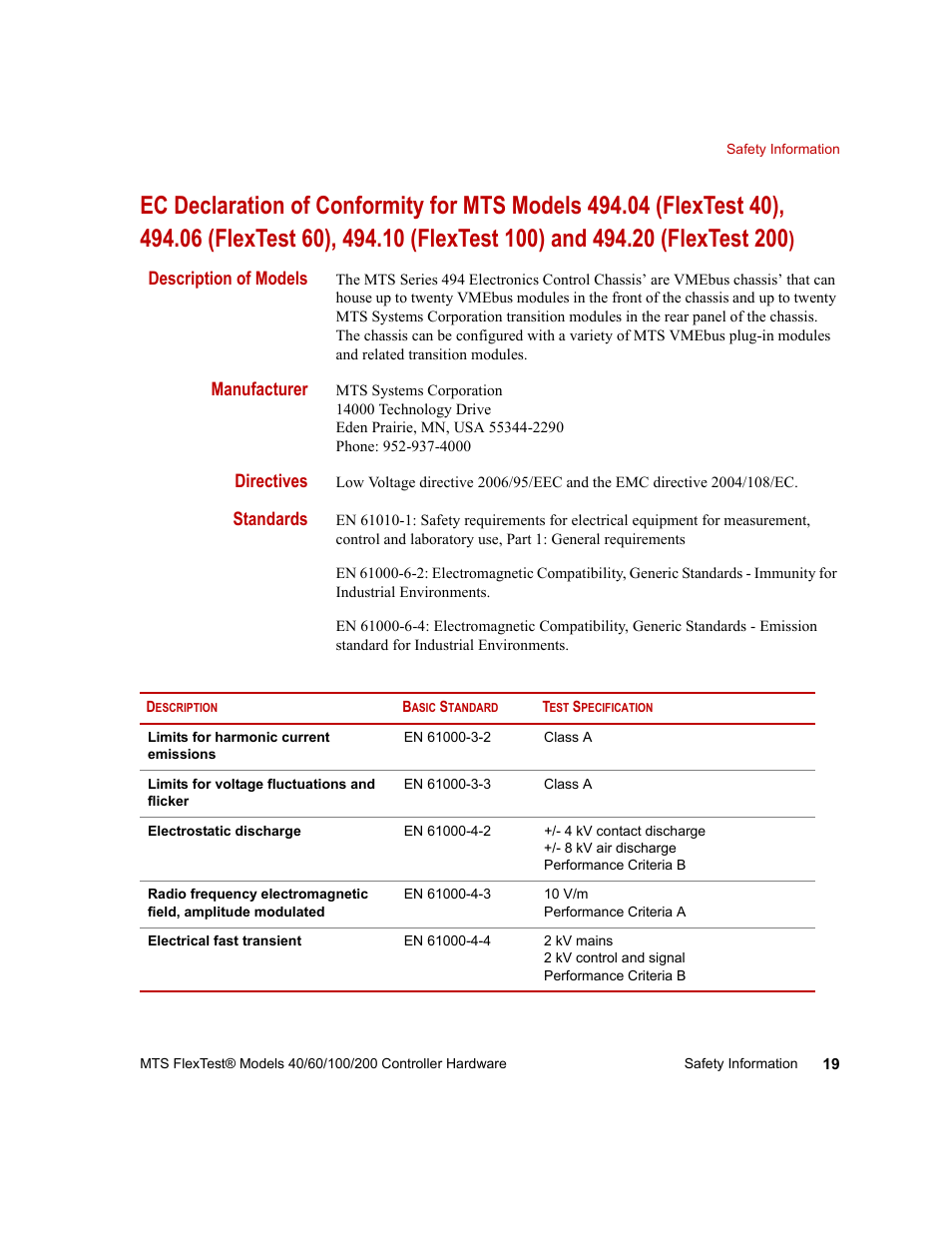 MTS FlexTest Models 200 User Manual | Page 19 / 344