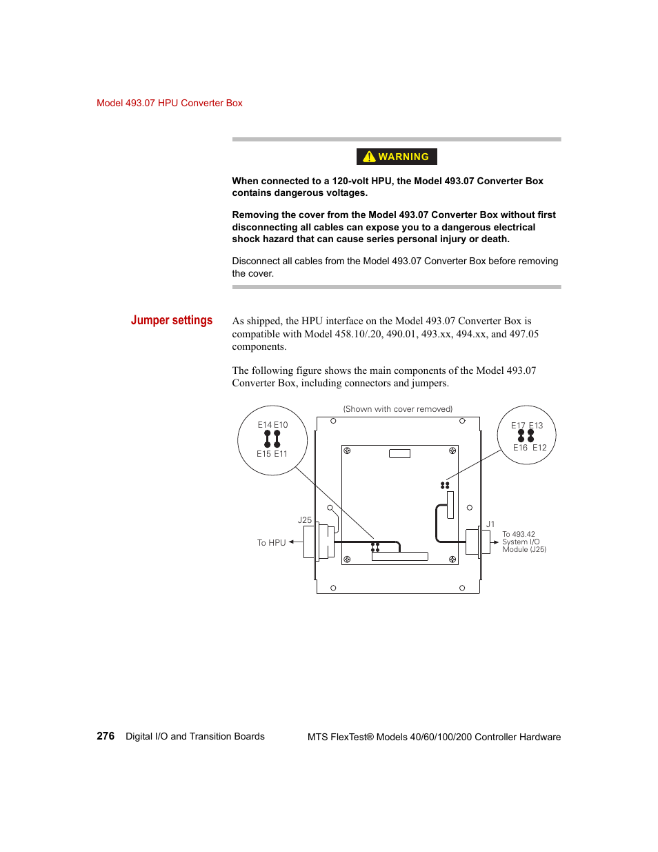 Jumper settings | MTS FlexTest Models 200 User Manual | Page 276 / 344