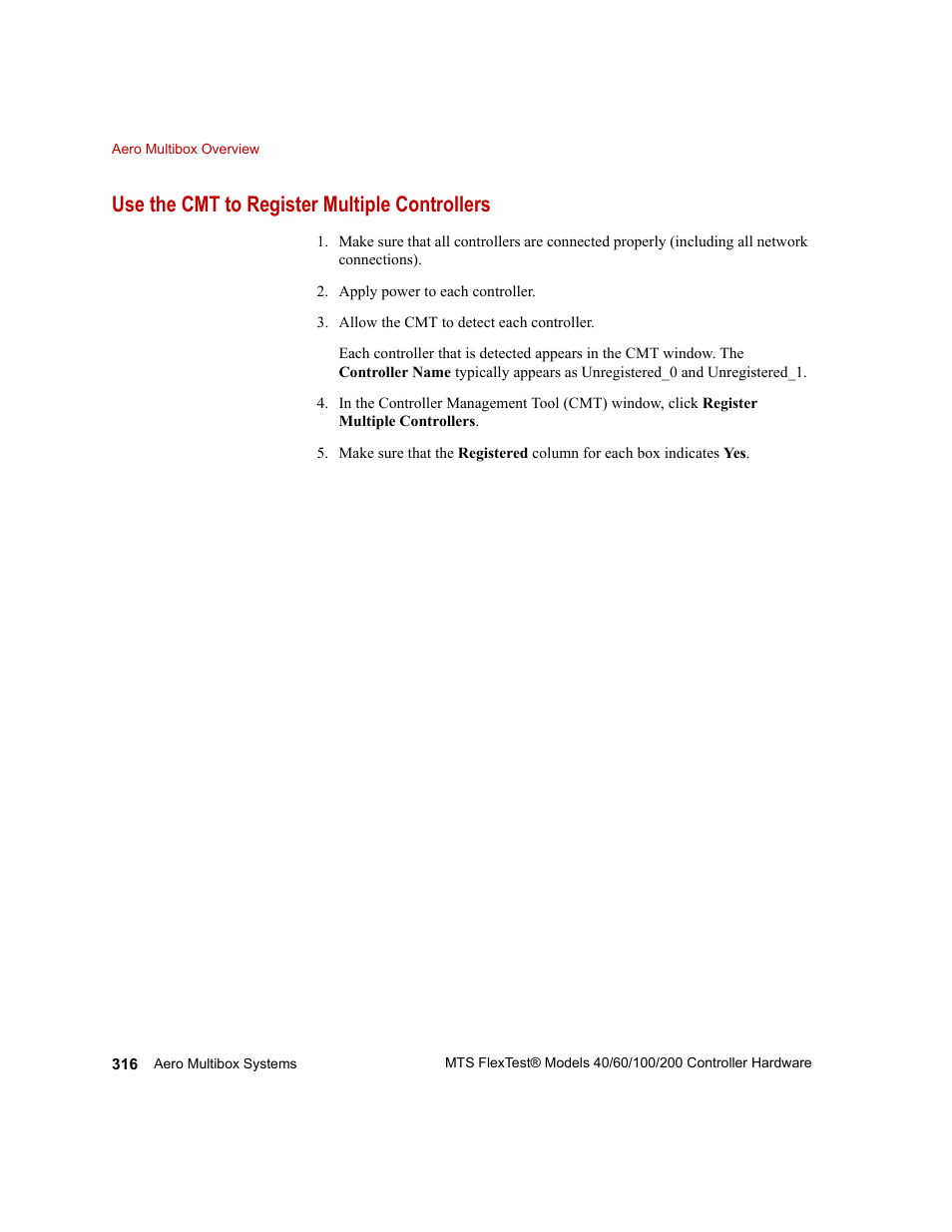 Use the cmt to register multiple controllers | MTS FlexTest Models 200 User Manual | Page 316 / 344