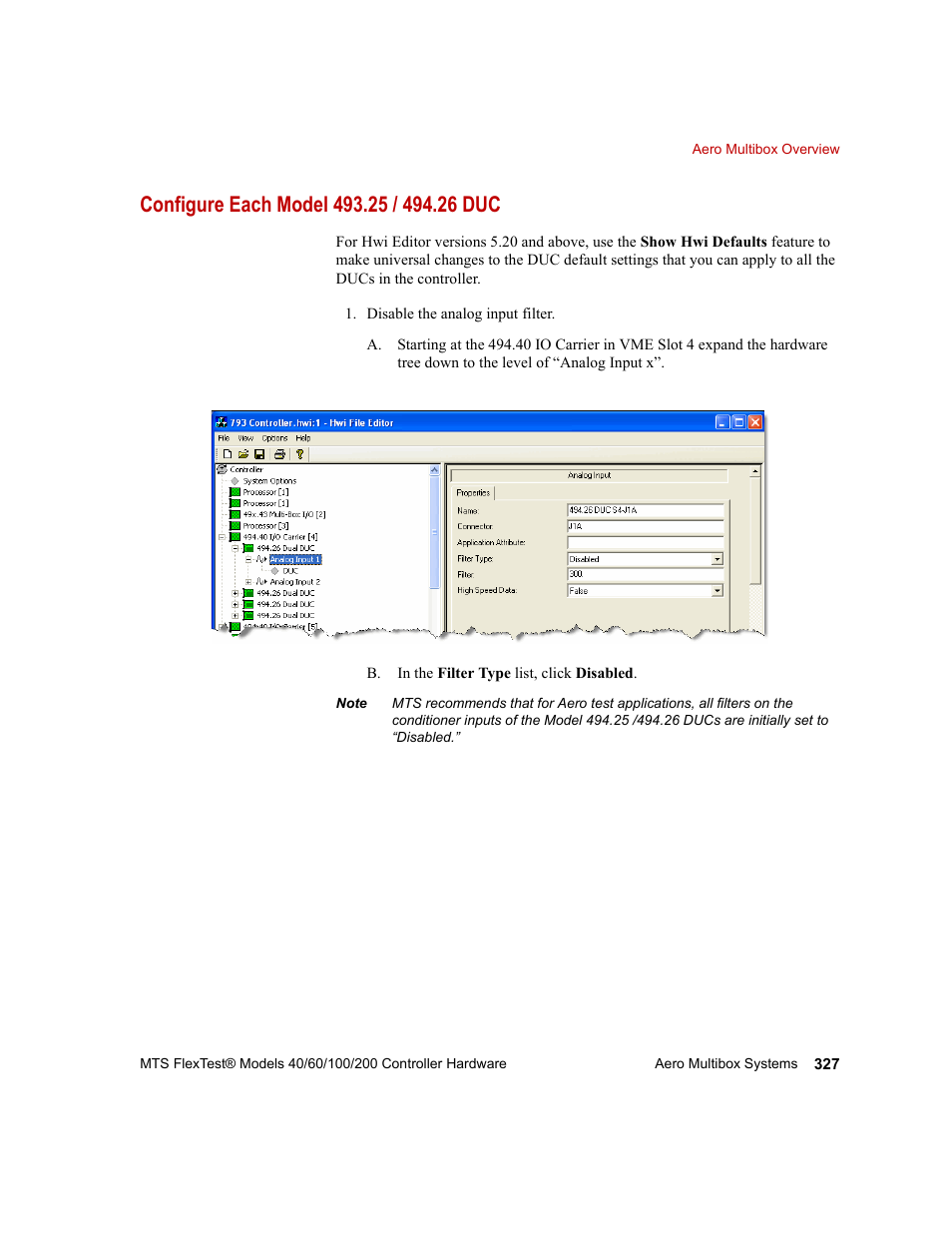 Configure each model 493.25 / 494.26 duc | MTS FlexTest Models 200 User Manual | Page 327 / 344