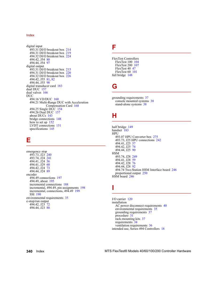 MTS FlexTest Models 200 User Manual | Page 340 / 344