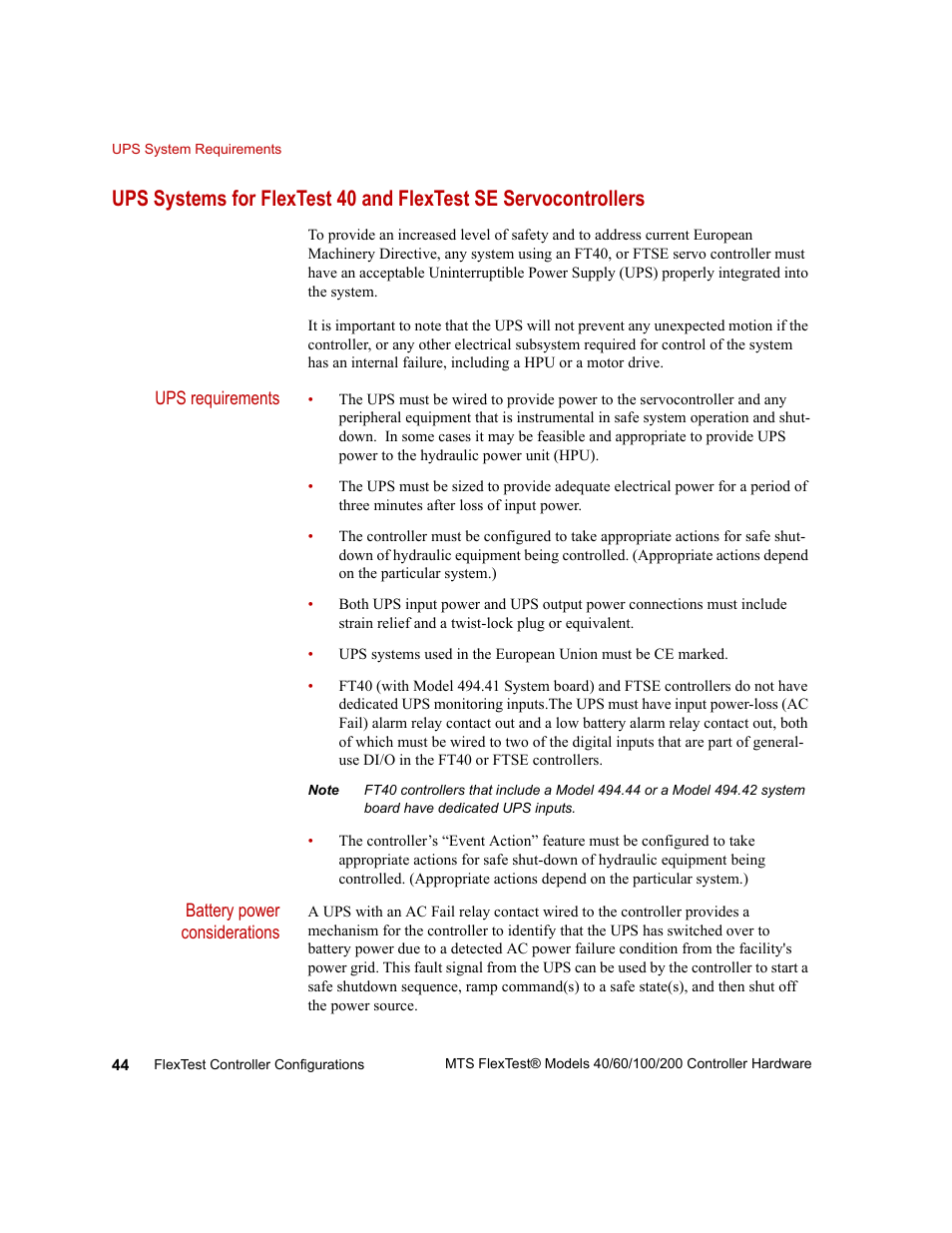 MTS FlexTest Models 200 User Manual | Page 44 / 344